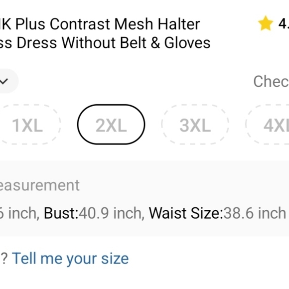 ROMWE PUNK GOTH Plus Mesh Fishnet  Halter Neck Backless Dress NWT - Picture 5 of 6